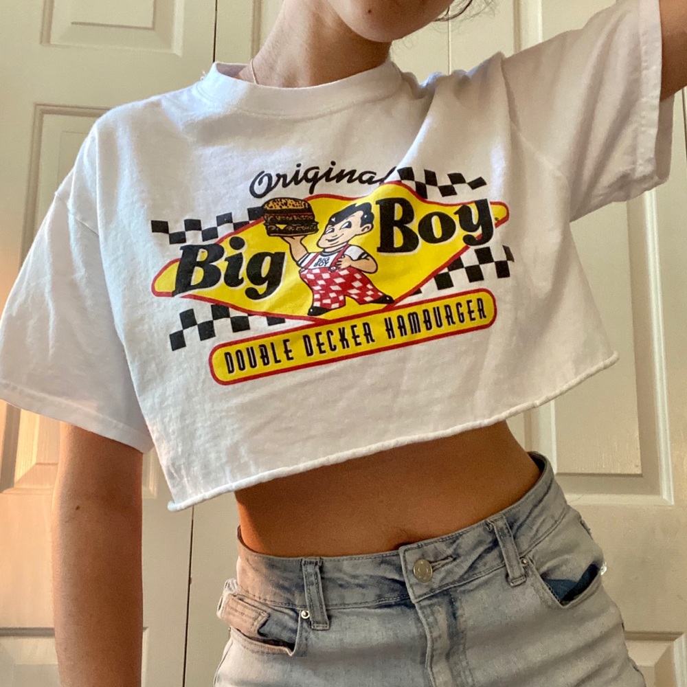 Big Boy Graphic crop top tee